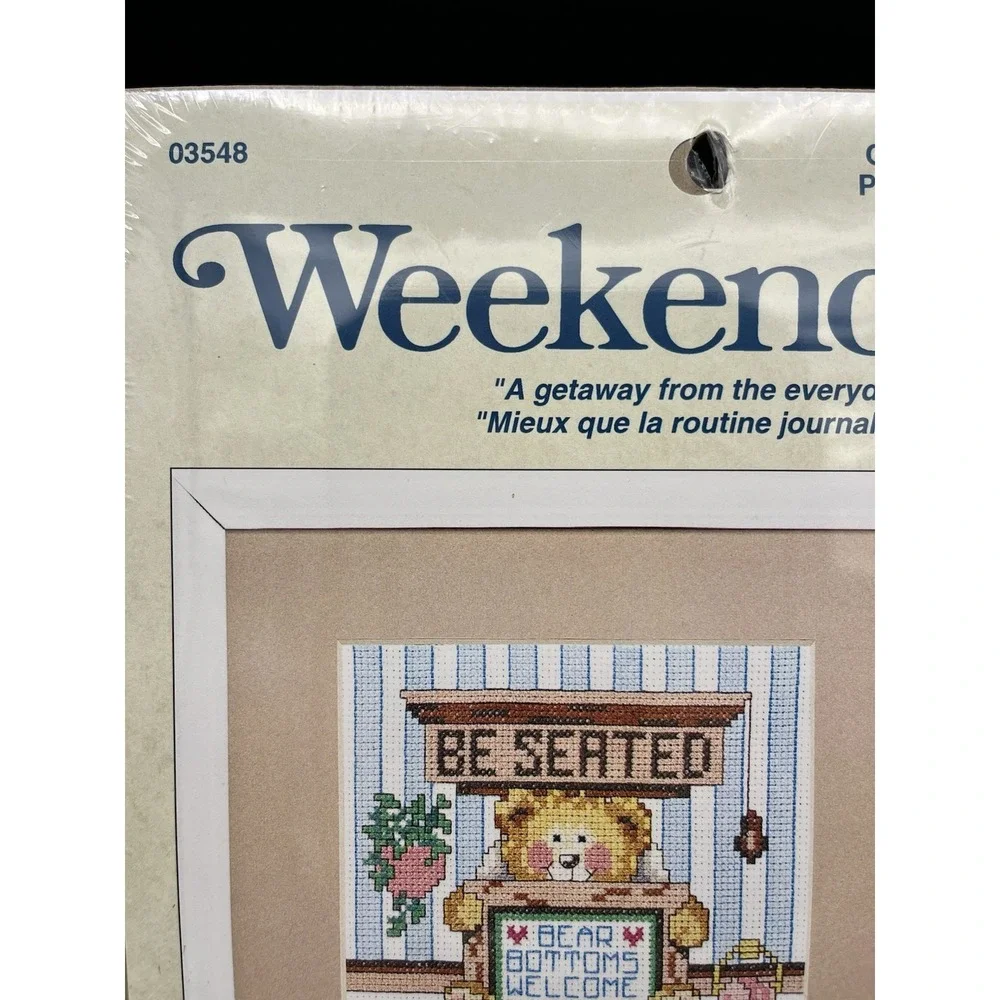 Counted Crosstitch Be Seated Weekenders Teddy Bear